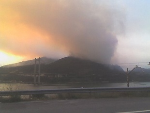 Incendio en Redondela o verán pasado. Foto: Ana C. Otero Carrete