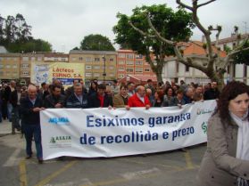 Imaxe da manifestación central, desenvolvida na vila de Ordes