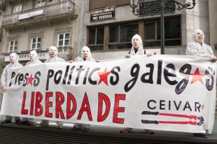 Concentración de Ceivar pedindo a liberdade dos presos galegos