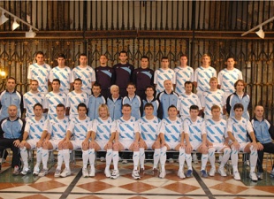 UNha imaxe oficial, da selección galega de fútbol (masculina, que agora hai que diferenciar)