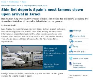 Información publicada esta quinta feira en 'Haaretz', que pode ser consultada ao pé da información (clique para ampliar)