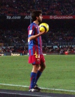 O xogador do Barça Oleguer Presas