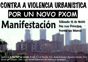 Cartaz dunha das mobilizacións contra o PXOM, do pasado mes.