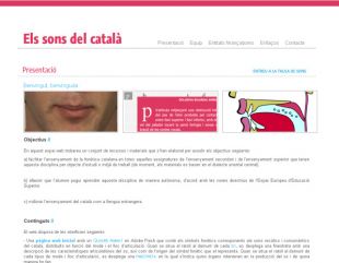 Detalle da web 'Els sons del català' (clique para ampliar)