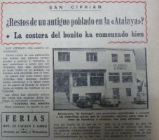 Detalles do xornal El Progreso que informan do achado, o 12 xullo de 1974
