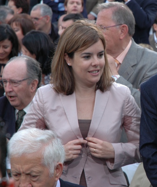 A secretaria xeral do PP, Soraya Saez de Santamaría, tamén estivo presente no acto