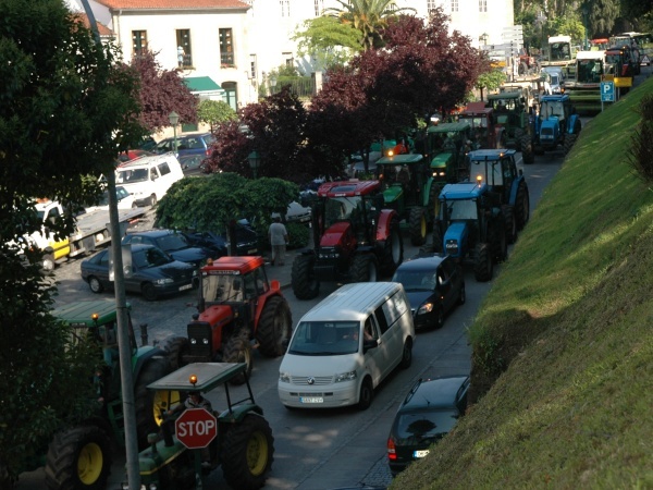 Tractorada en Compostela