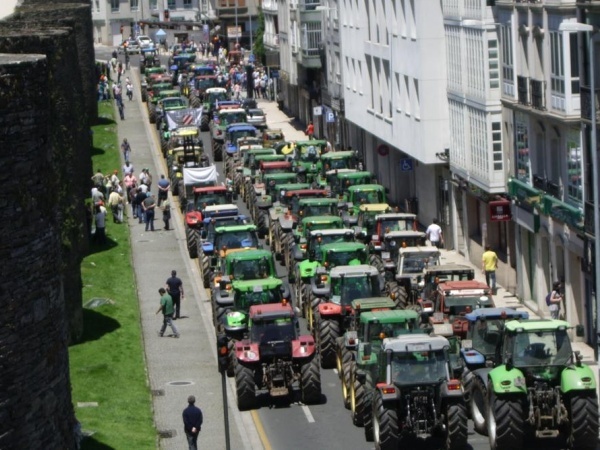 Tractorada en Lugo
